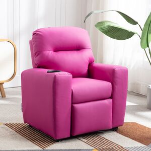 1-Seater Push Back Recliner Chair for Kids Pink 1-Seater Push Back Recliner Chair for Kids Pink